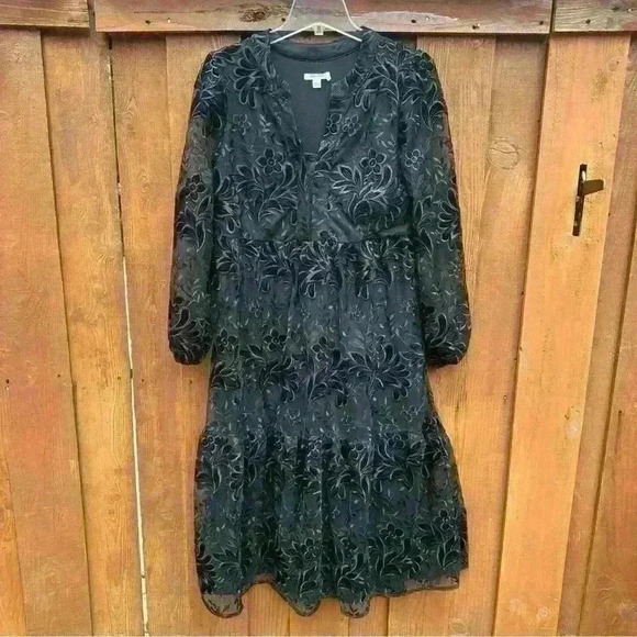 Chico’s burnout velvet lace midi dress - Picture 2 of 12